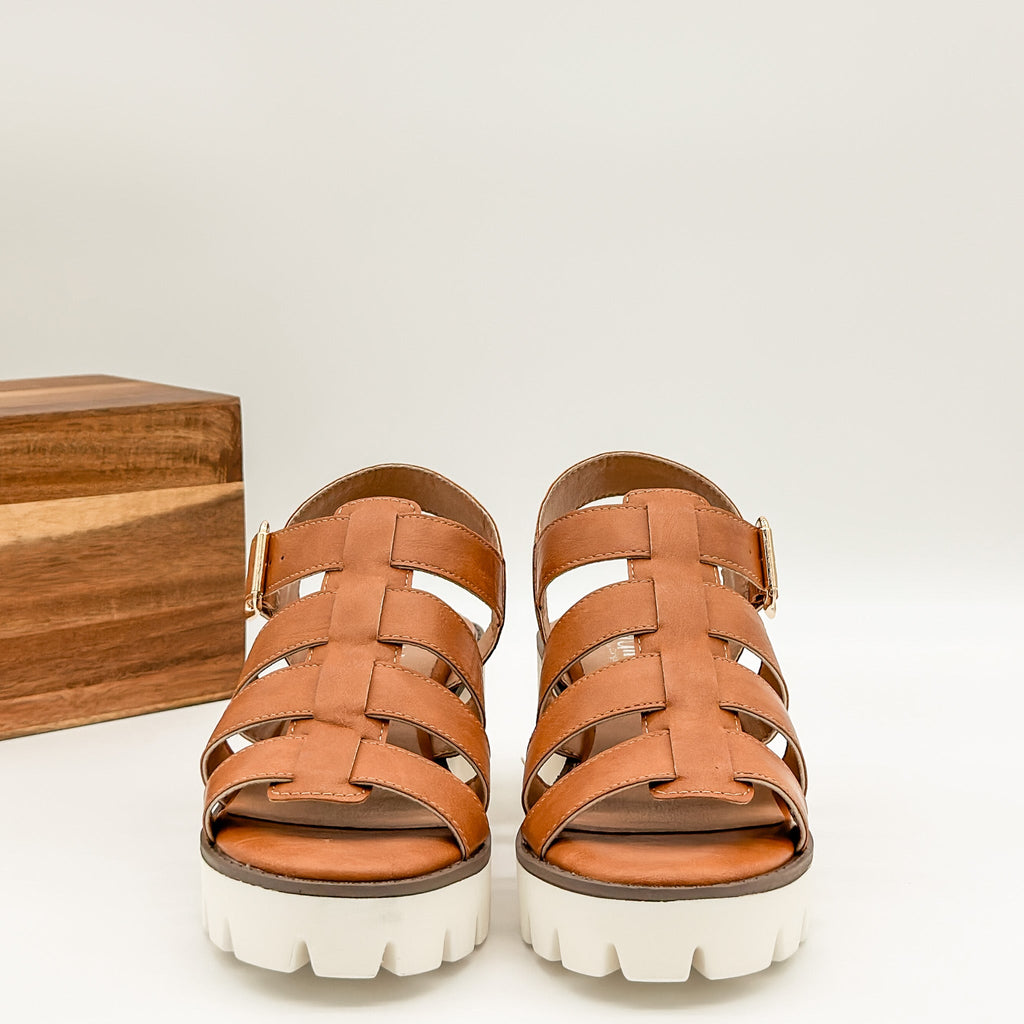 Corkys Fisher Sandal in Cognac