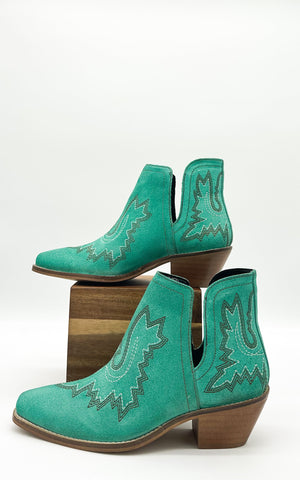 Naughty Monkey Kickin' Booties in Turquoise Suede