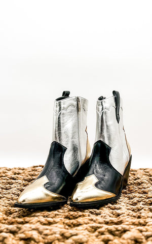 Corkys One Chance Ankle Boot in Mixed Metallic