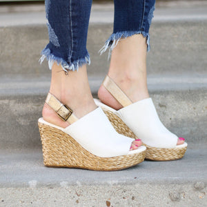 Matisse Fricso Wedge in Ivory