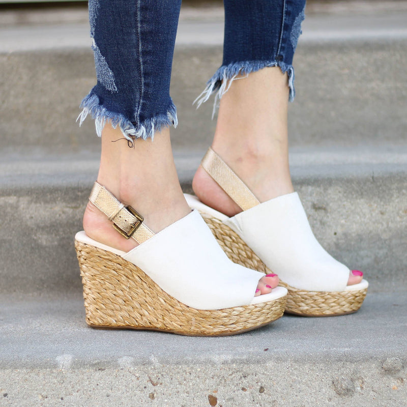 Matisse Fricso Wedge in Ivory