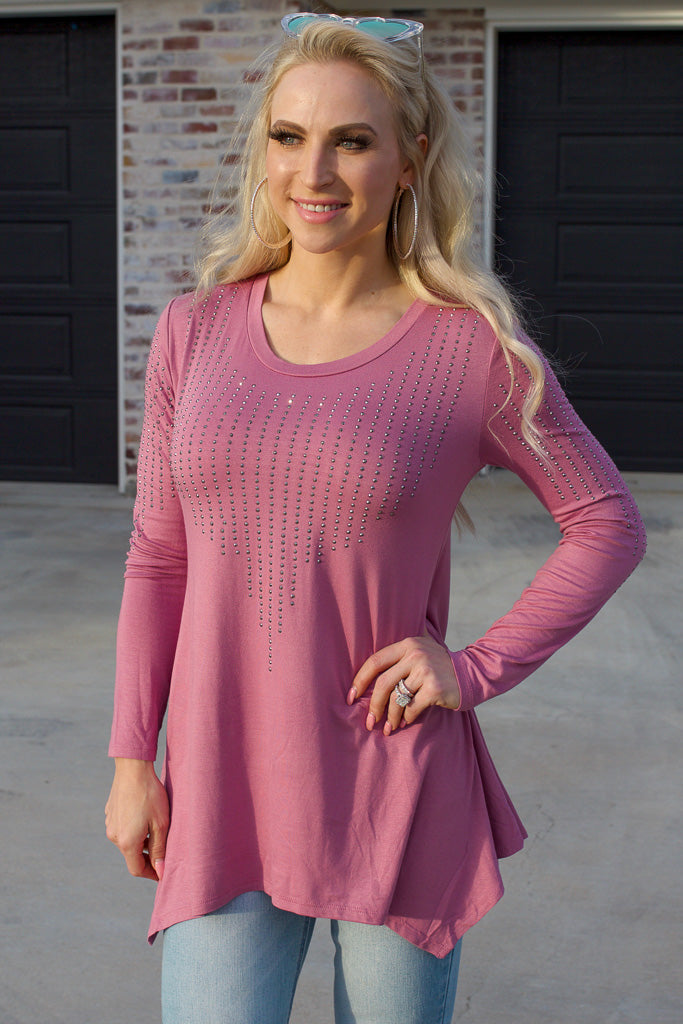 Blush Bedazzled Tunic