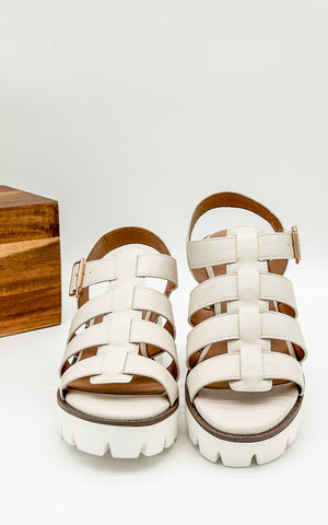 Corkys Fisher Sandal in Ivory