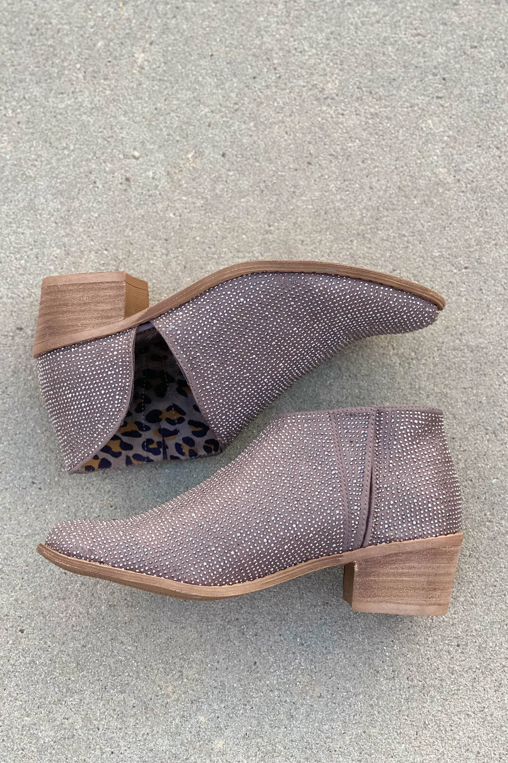 Very G Crystal Shoes in Taupe